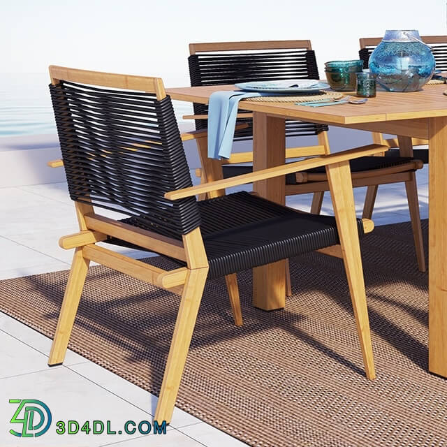 Table _ Chair - Outdoor furniture Palmer Rope