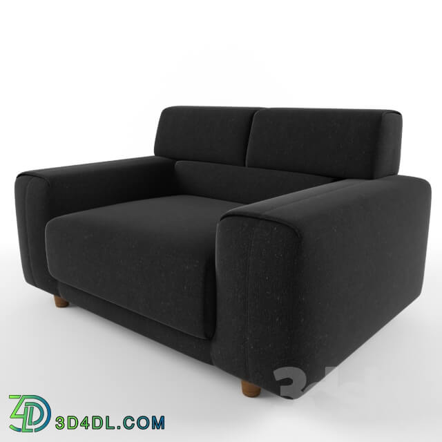 Sofa - Black Fabric Arm Chair