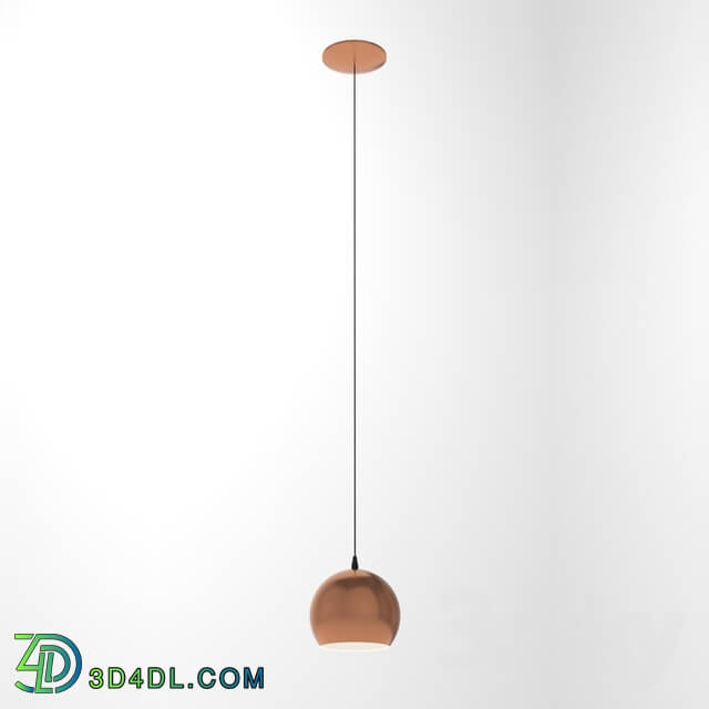 Ceiling light - 95839 LED suspension PETTO LED_ 1X3_3W _GU10__ Ø150_ steel_ copper