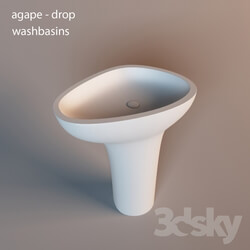 Wash basin - agape - drop washbasin 