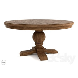 Table - Round trestle table 60 __ 8831-1001L 
