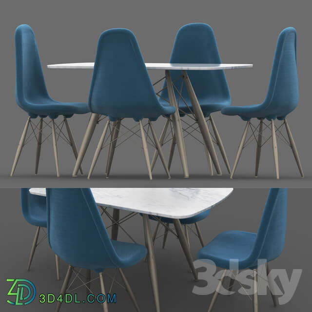 Table _ Chair - Dining table set 04