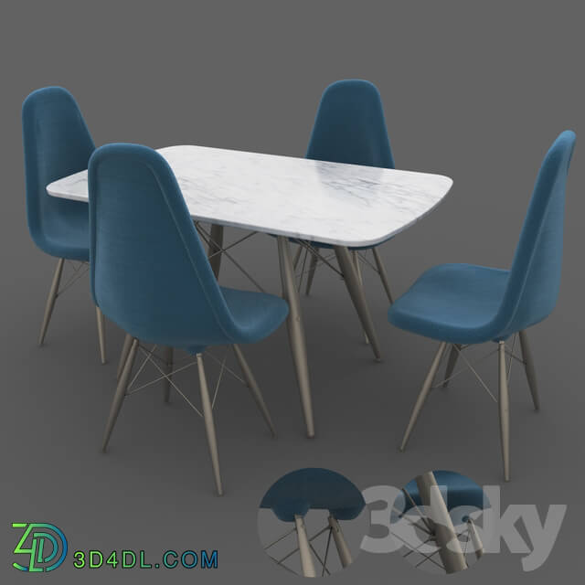 Table _ Chair - Dining table set 04