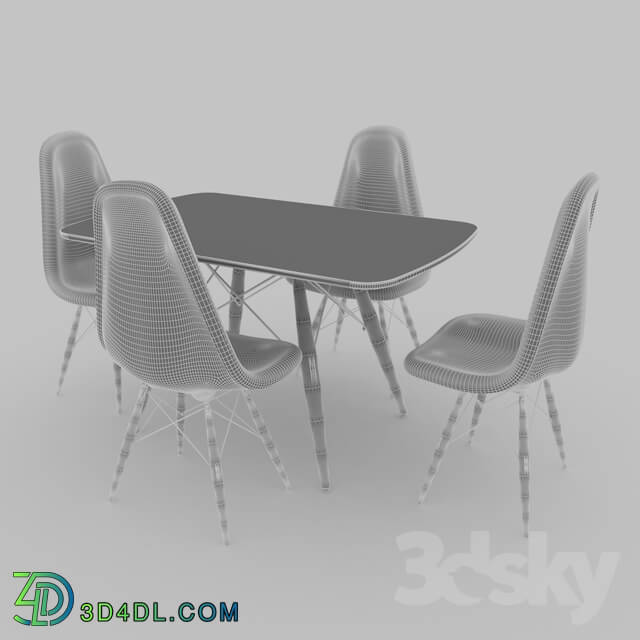 Table _ Chair - Dining table set 04