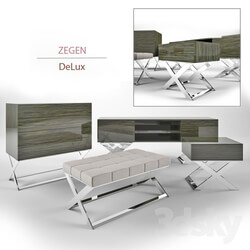 Sideboard _ Chest of drawer - Set of bedroom furniture. ZEGEN. Series DeLux. 