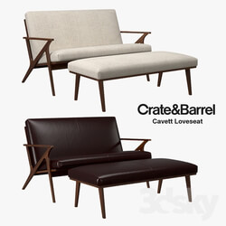 Sofa - Crate and Barrel - Cavett Loveseat 