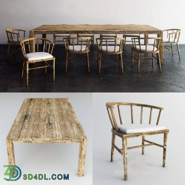 Table _ Chair - Wood Dining Table Ethnic