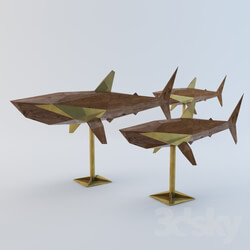 Other decorative objects - Art object Sharks 