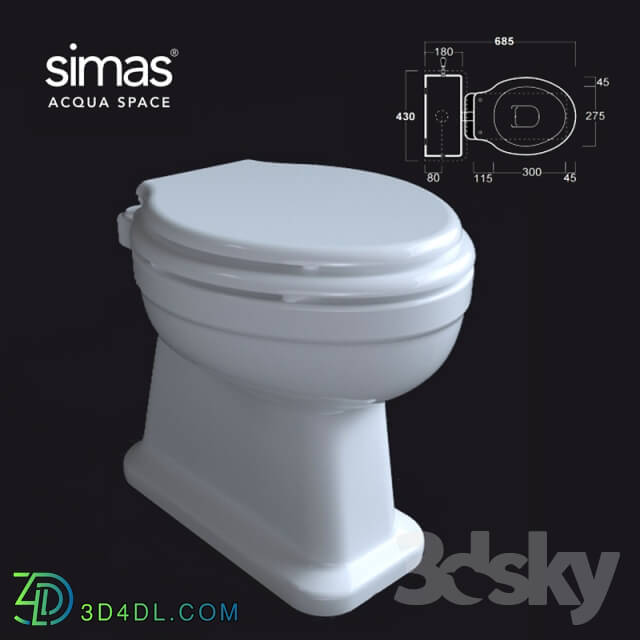 Toilet and Bidet - WC simas LO_901