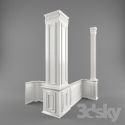 Other decorative objects - Set of panels and columns for decoration. 