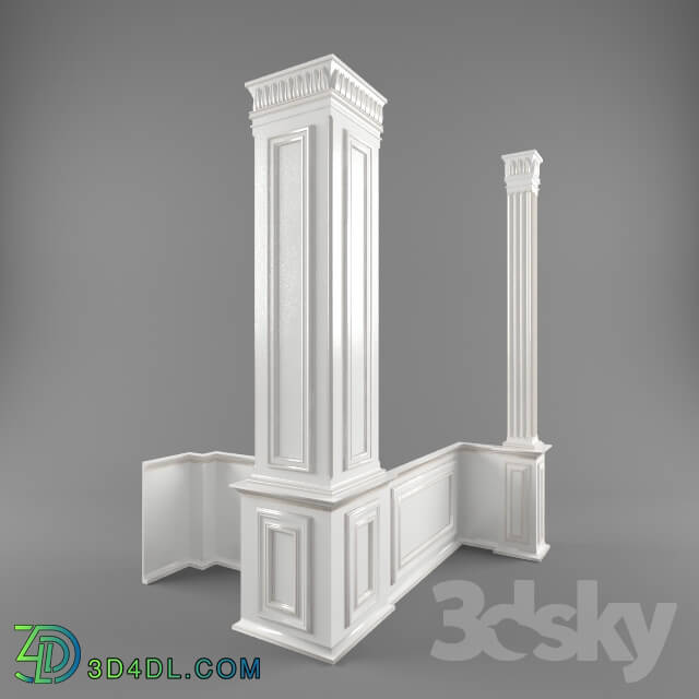 Other decorative objects - Set of panels and columns for decoration.