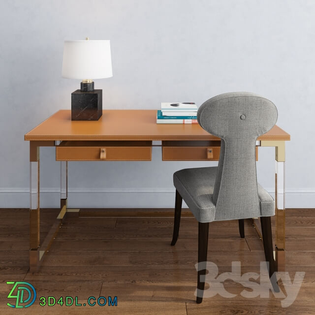 Table _ Chair - jonathan adler_ jacques desk_ vera dining chair