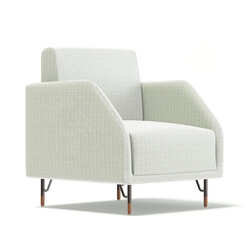 CGaxis Vol106 (15) White Fabric Armchair 