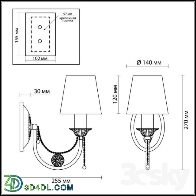 Wall light - Sconce Light 3222 _ 1W IGNESSA