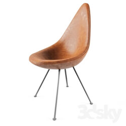 Chair - Fritz Hansen drop leather dining chair 