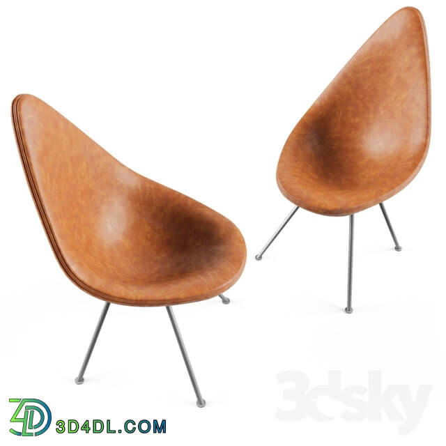 Chair - Fritz Hansen drop leather dining chair