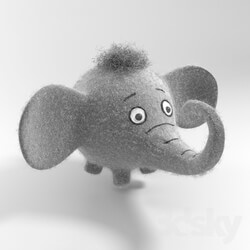 Toy - Felt gray elephant 