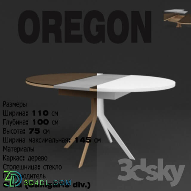 Table - OREGON