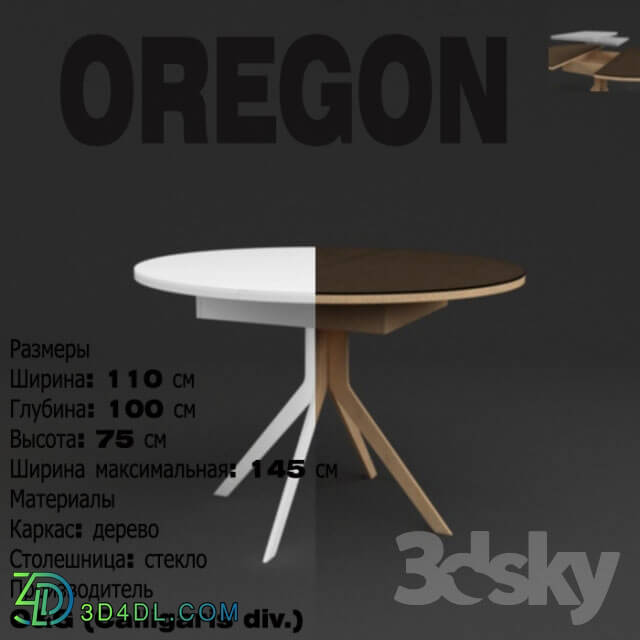 Table - OREGON