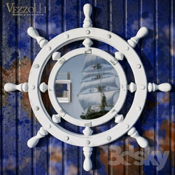 Mirror - Exclusive wall mirror Helm in marine style 