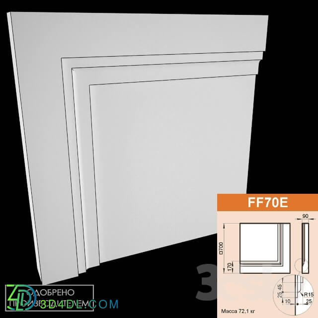 Decorative plaster - Door Panel