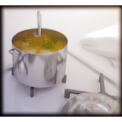 Other kitchen accessories - Saucepan with soup 