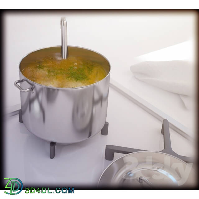 Other kitchen accessories - Saucepan with soup