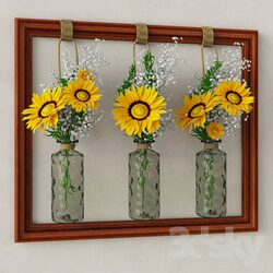 Plant - Decorative set with sunflowers 
