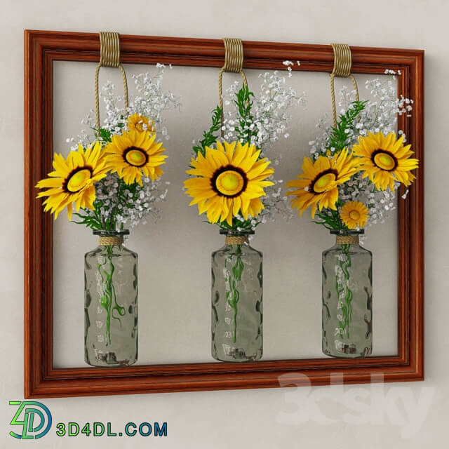 Plant - Decorative set with sunflowers