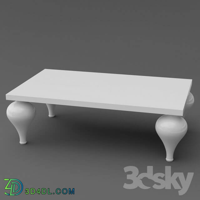 Table - OM Coffee table FratelliBarri PALERMO in finishing white shiny varnish_ FB.ET.PL.59