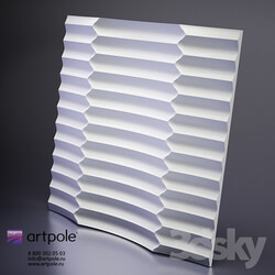 3D panel - Plaster 3d panel Ruffle from Artpole 