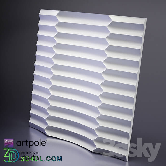 3D panel - Plaster 3d panel Ruffle from Artpole