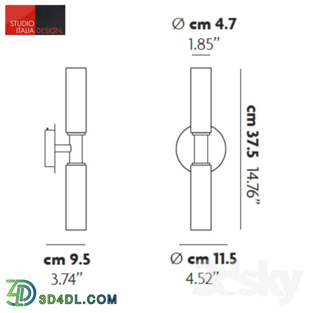 Wall light - Studio Italia Design - Sophie Wall