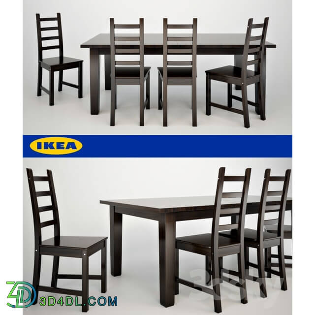 Table _ Chair - Ikea Sturnes _ Kaustby