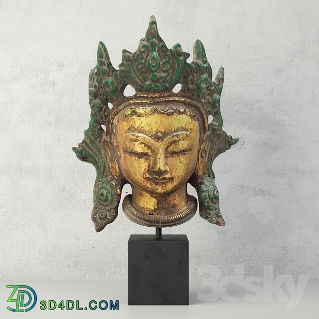 Other decorative objects - Cast Iron Kwan Yin Head