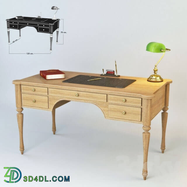 Table - Cadore Table _ bankers lamp