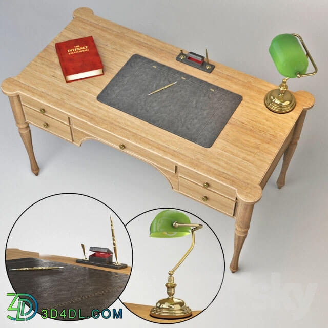 Table - Cadore Table _ bankers lamp