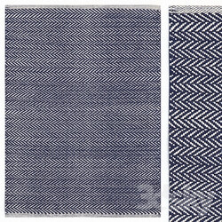 Carpets - Carpet Dash _amp_ Albert Herringbone Indigo Woven Cotton Rug 