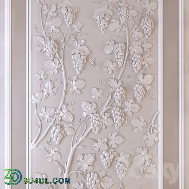 Decorative plaster - Decorative Panels Grapes. Panel The Grapes