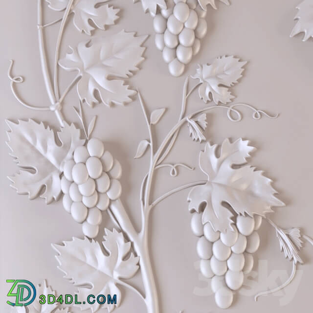 Decorative plaster - Decorative Panels Grapes. Panel The Grapes