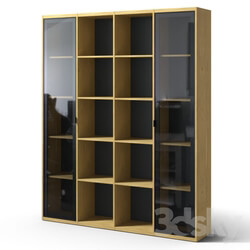 Wardrobe _ Display cabinets - Bookshelf with glass facades 