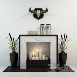 Decorative set - Decorative set with fireplace 