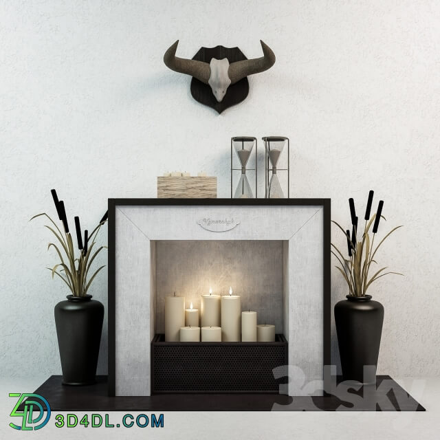 Decorative set - Decorative set with fireplace