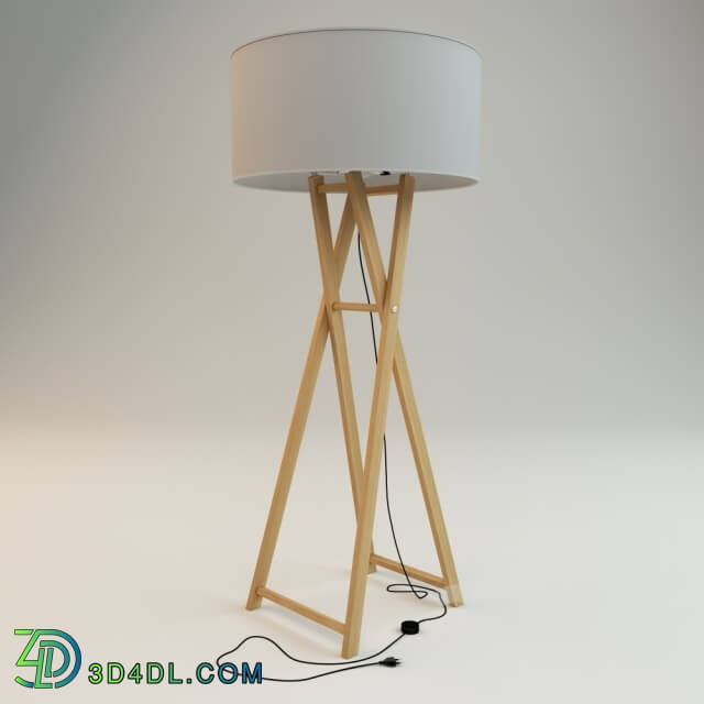 Floor lamp - Wooden floor lamp