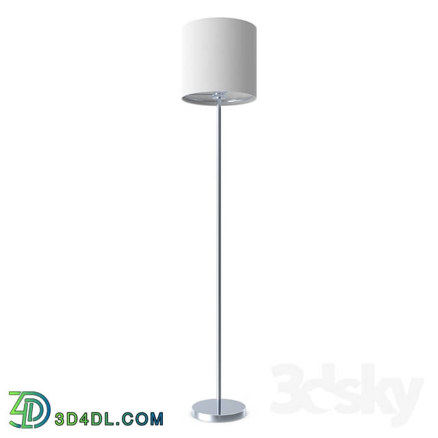 Floor lamp - 95164 Floor lamp PASTERI_ 1х60W _E27__ Ø280_ H1575_ nickel matt _ textile_ white