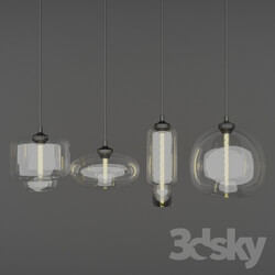 Ceiling light - a set of glass lamps _02_ 