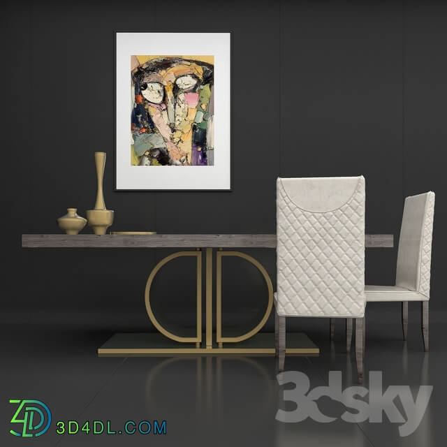 Table _ Chair - Signorini _ Coco Monogram Dining Room