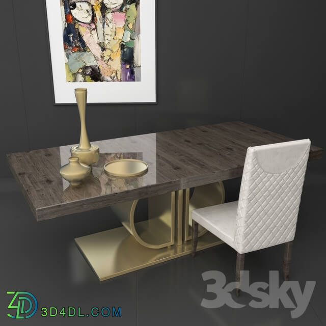 Table _ Chair - Signorini _ Coco Monogram Dining Room