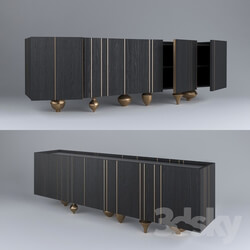 Sideboard _ Chest of drawer - Chest IL PEZZO Mancante black 
