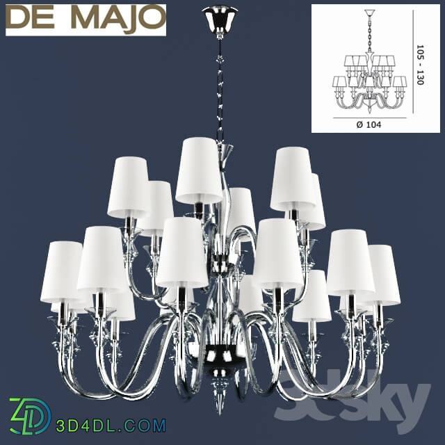 Ceiling light - Chandelier De Majo 2599 K12 _6 SHADE